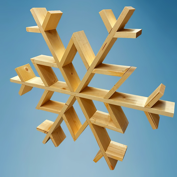 Handcrafted Wooden Snowflake Decor