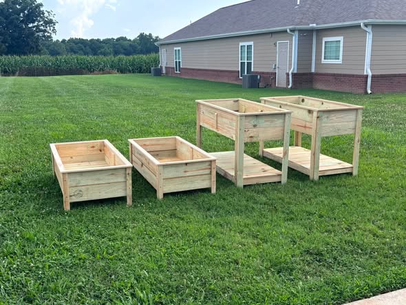 Assorted Handcrafted Cedar Planters and Raised Beds