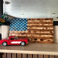 Specialty Wooden Flag Display