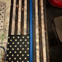 Custom Handcrafted Wooden American Flag